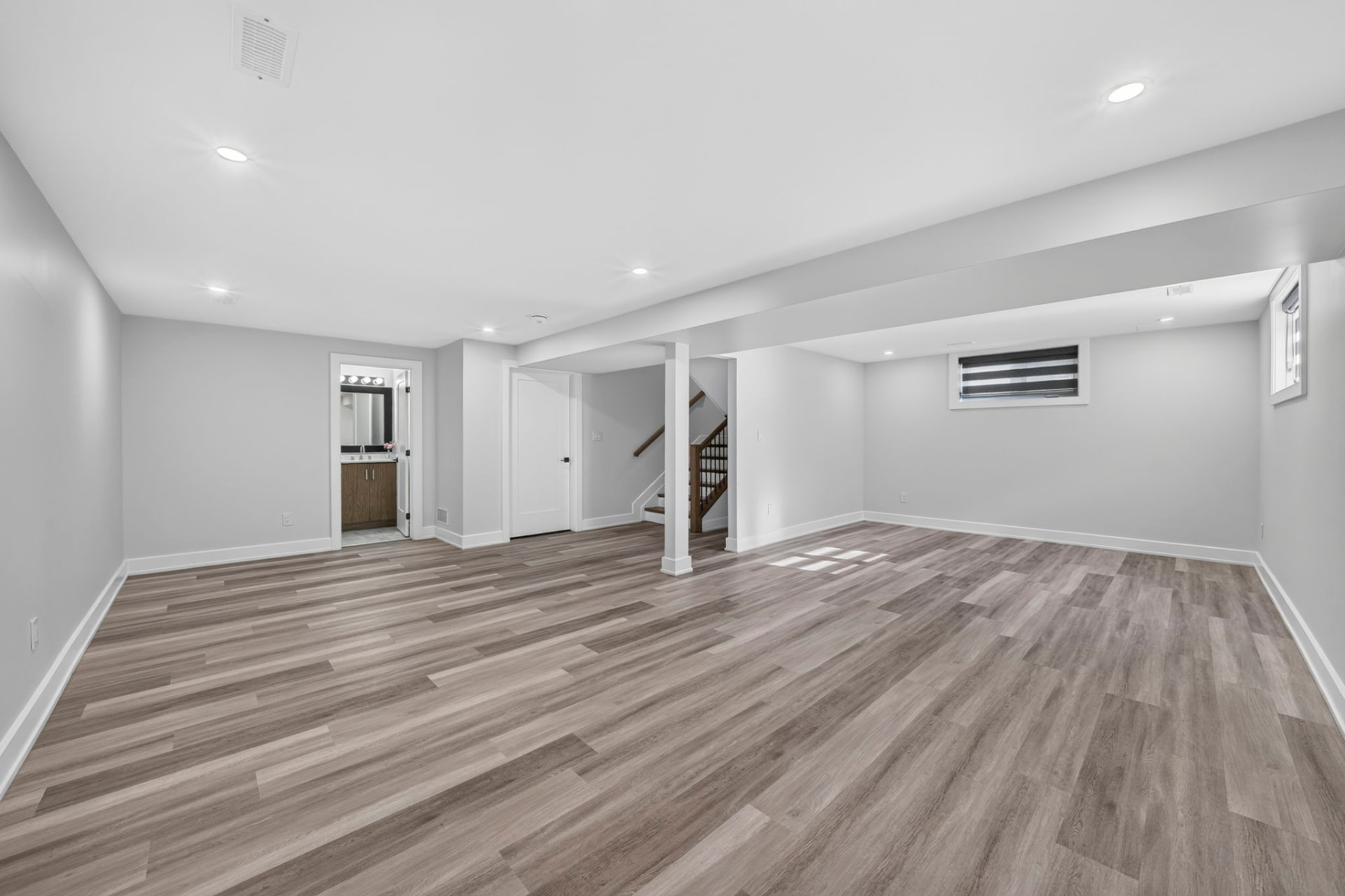 Finished lower level